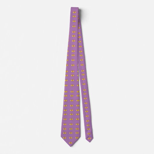 Skaymarts Lila Farbe Golden Crown Neck Tie Krawatte (Vorderseite)