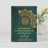 Skaymarts | Mandala Calligraphic Script Rette das Save The Date (Stehend Vorderseite)