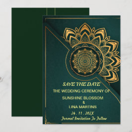 Skaymarts | Mandala Calligraphic Script Rette das Save The Date