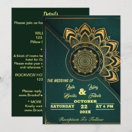 Skaymarts | Mandala Calligraphic script Wedding in Einladung