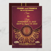 Skaymarts | Mandala Calligraphic Unique Script Sav Save The Date (Vorne/Hinten)