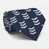 Skaymarts Navy Abstraktes Muster Neck Tie Krawatte (Gerollt)