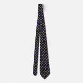 Skaymarts Navy Farbe Sonnenblumen Neck Tie Krawatte (Rückseite)