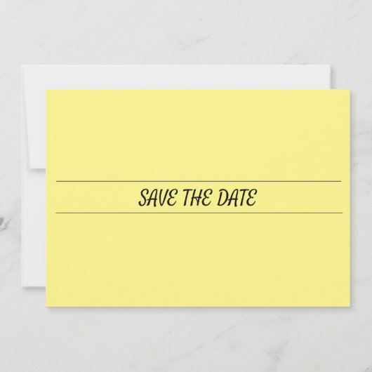 Skaymarts | Romantic Yellow Botanical Geometric Sa Save The Date (Rückseite)