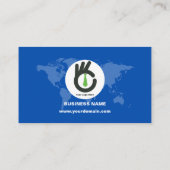 Skaymarts | Schwarz und Blau Minimalistisch Person Visitenkarte (Rückseite)