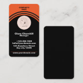 Skaymarts | Simple Black Orange Beruflich Visitenkarte (Vorne/Hinten)