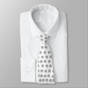 Skaymarts White Color Black Signal Neck Tie Krawatte