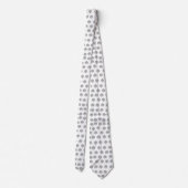 Skaymarts White Color Black Signal Neck Tie Krawatte (Rückseite)