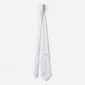 Skaymarts White Color Blue Hearty Design Neck Tie Krawatte (Rückseite)