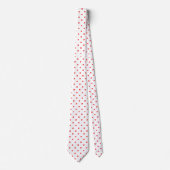 Skaymarts White Color Red Hearty Design Neck Tie Krawatte (Vorderseite)