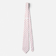 Skaymarts White Color Red Hearty Design Neck Tie