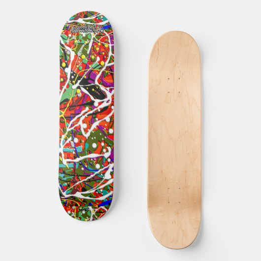 SKB_013 Spritzer Paint Art Skateboard Deck (Vorderseite)