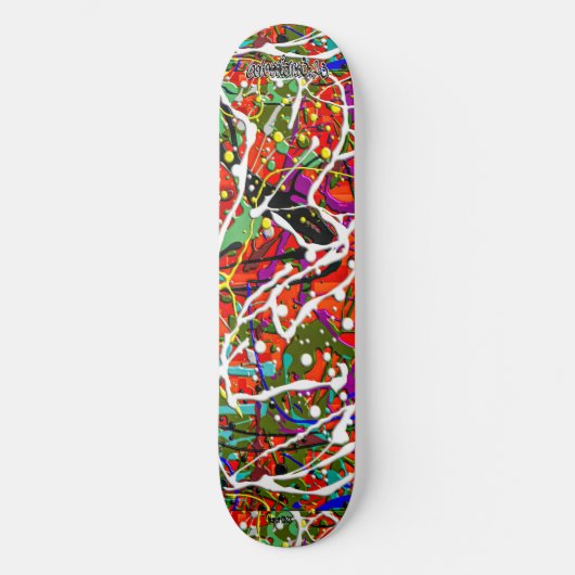 SKB_013 Spritzer Paint Art Skateboard Deck (Vorderseite)