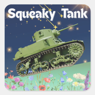 Skeaky Quadratischer Aufkleber