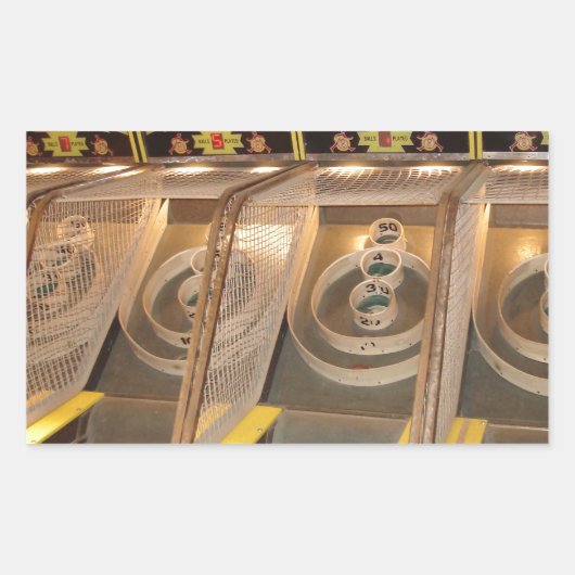 SKEE BALL! RECHTECKIGER AUFKLEBER (Vorderseite)
