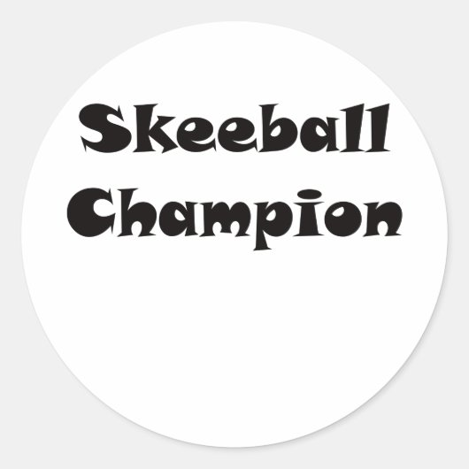 Skeeball Champion Runder Aufkleber (Vorderseite)