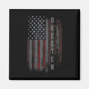 Skeeter-Familien-Amerikanische-Flagge-Angelboot Magnet
