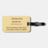 Skeeter Love Florida Gepäckanhänger mit Monogramm (Rückseite horizontal)