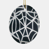 Skeezer Weiße und schwarze Streifen Schwarz und We Keramikornament (Rechts)