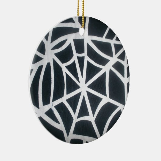 Skeezer Weiße und schwarze Streifen Schwarz und We Keramikornament (Rechts)