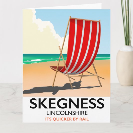 Skegness Lincolnshire Strandposter Karte (Vorderseite)