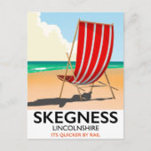 Skegness Lincolnshire Strandposter Postkarte (Vorderseite)