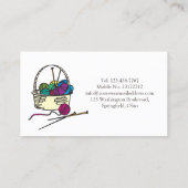 Skein Crochet Yarn Handwerk Visitenkarte (Rückseite)