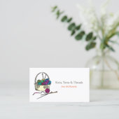 Skein Crochet Yarn Handwerk Visitenkarte (Stehend Vorderseite)