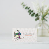 Skein Crochet Yarn Handwerk Visitenkarte (Stehend Vorderseite)