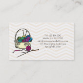 Skein Crochet Yarn Handwerk Visitenkarte (Rückseite)