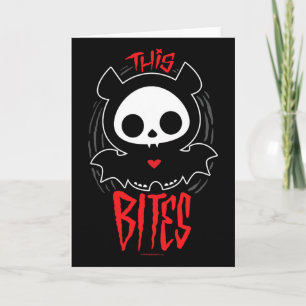 Skelanimals Diego T This Bites Rotes Halloween-Spo Karte