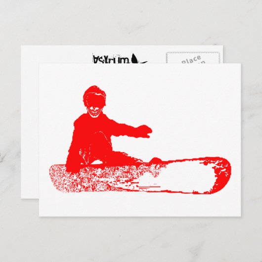 Skeleboarder. Postkarte (Vorne/Hinten)