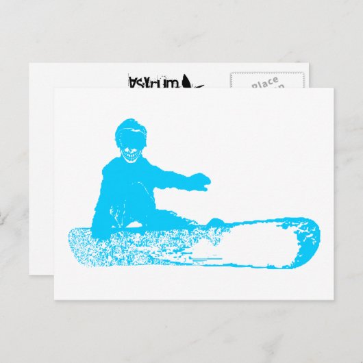 Skeleboarder. Postkarte (Vorne/Hinten)