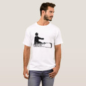 Skeleboarder. Schwarz. T-Shirt (Vorne ganz)