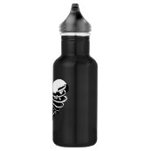 Skeleheart - weiß edelstahlflasche (Rechts)