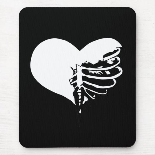 Skeleheart - weiß mousepad (Vorne)