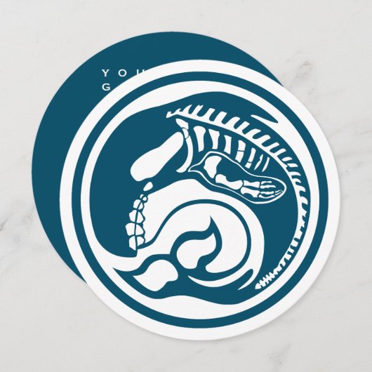 Skeleorca Einladung (Vorne/Hinten)