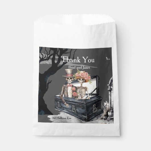 Skeletal Couple Danke Geschenktütchen (Vorderseite)