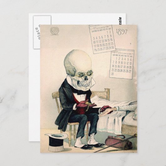 Skeletal Last Rites Postkarte (Vorne/Hinten)