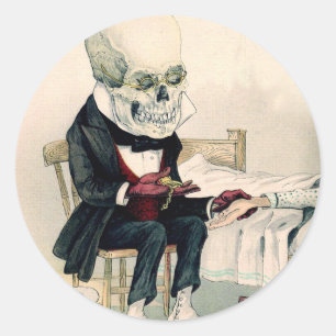 Skeletal Last Rites Runder Aufkleber