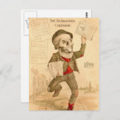 Skeletal Paperboy Postkarte (Vorne/Hinten)