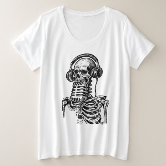Skeletal Sound Große Größe T-Shirt (Design vorne)