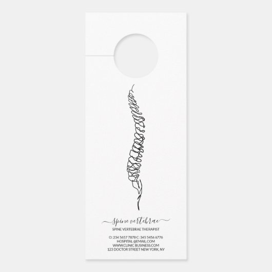Skeletal Spine Doctor Chiropractor Türanhänger (Vorderseite)