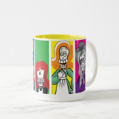 Skeleticas Familienangelegenheiten Zweifarbige Tasse (VorderseiteRechts)