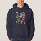 **Skeleton 3D Christm Santa Party – Funnyas Skelet Hoodie (Vorderseite)