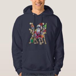 **Skeleton 3D Christm Santa Party – Funnyas Skelet Hoodie