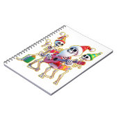 **Skeleton 3D Christm Santa Party – Funnyas Skelet Notizblock (Linke Seite)