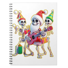 **Skeleton 3D Christm Santa Party – Funnyas Skelet Notizblock