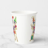 **Skeleton 3D Christm Santa Party – Funnyas Skelet Pappbecher (Rechts)