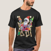 **Skeleton 3D Christm Santa Party – Funnyas Skelet T-Shirt (Vorderseite)